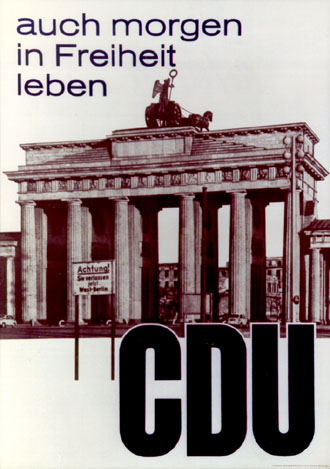 Plakat der CDU zur Bundestagswahl