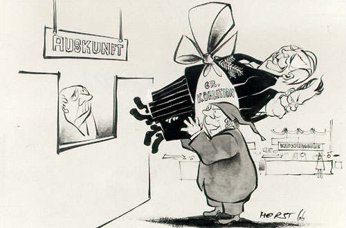 Karikatur von Horst Haitzinger zur Bildung der Groen Koalition