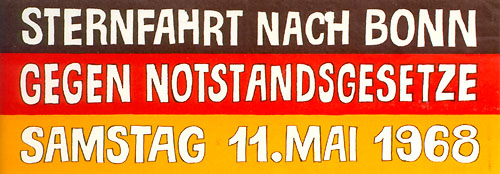 2.	Flugblatt mit Aufruf zur Sternfahrt nach Bonn am 11. Mai 1968 gegen die Notstandsgesetzgebung der Groen Koalition