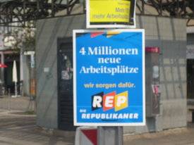 Wahlplakat der Republikaner Bundestagswahl 2005